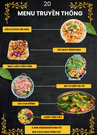 MENU TIỆC 2024