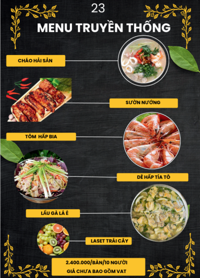 MENU TIỆC 2024