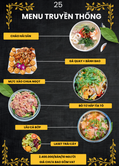 MENU TIỆC 2024