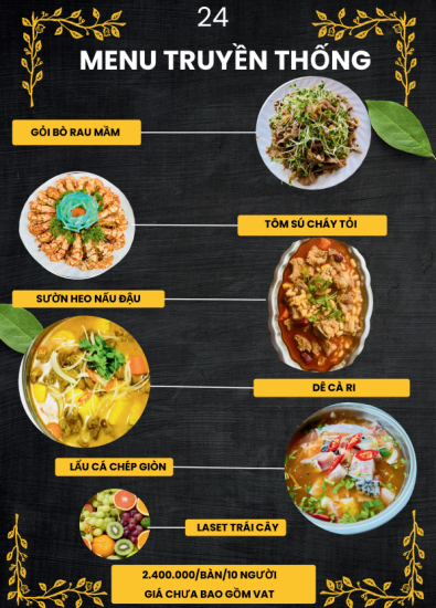 MENU TIỆC 2024