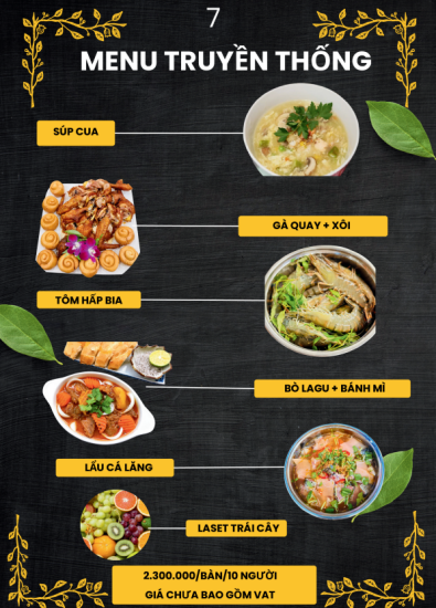 MENU TIỆC 2024