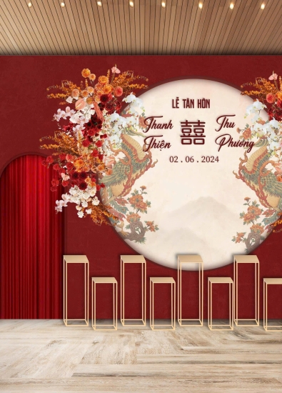 TRANG TRÍ BACKGROUND TIỆC CƯỚI