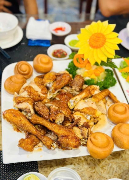 GÀ NƯỚNG BÁNH BAO CHIÊN