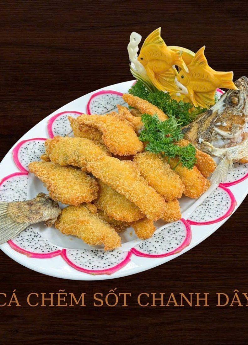 Cá chiên sốt chanh dây