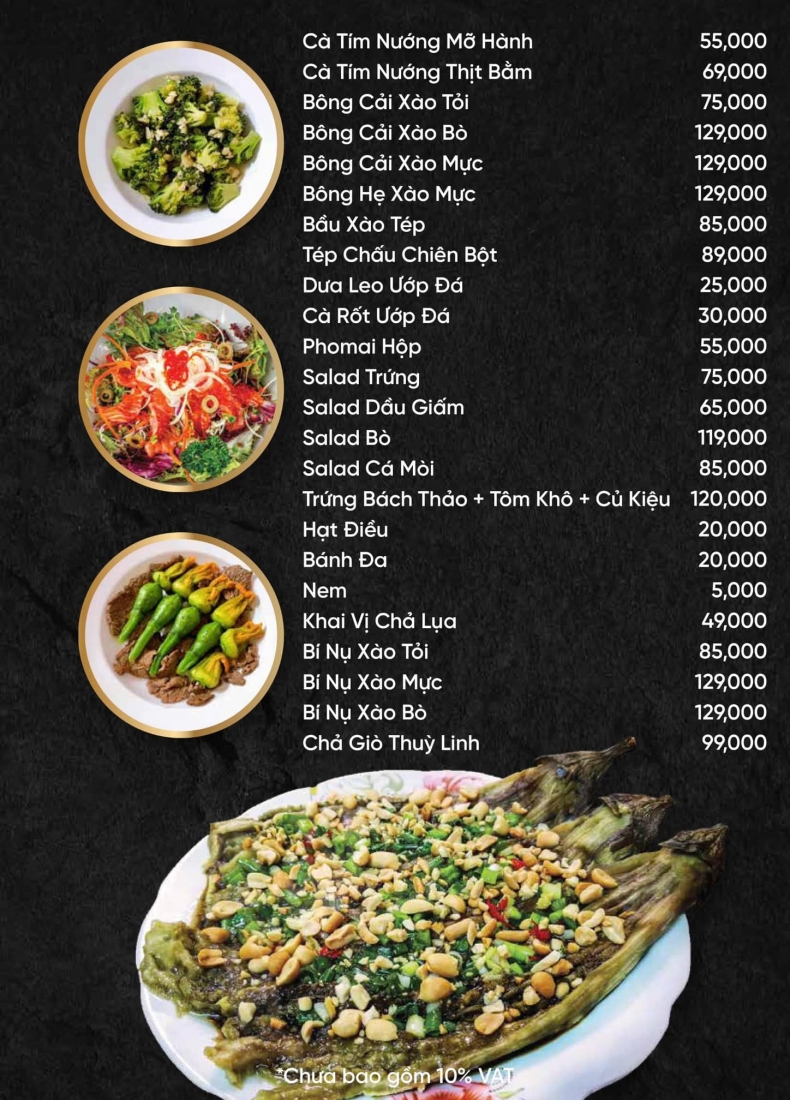 MENU MÓN KHAI VỊ 2